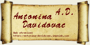 Antonina Davidovac vizit kartica